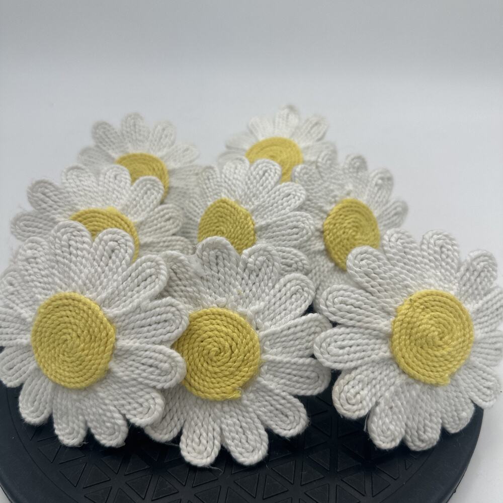 8- Hobby Lobby White Daisy Sunflower Napkin Rings Table Decor